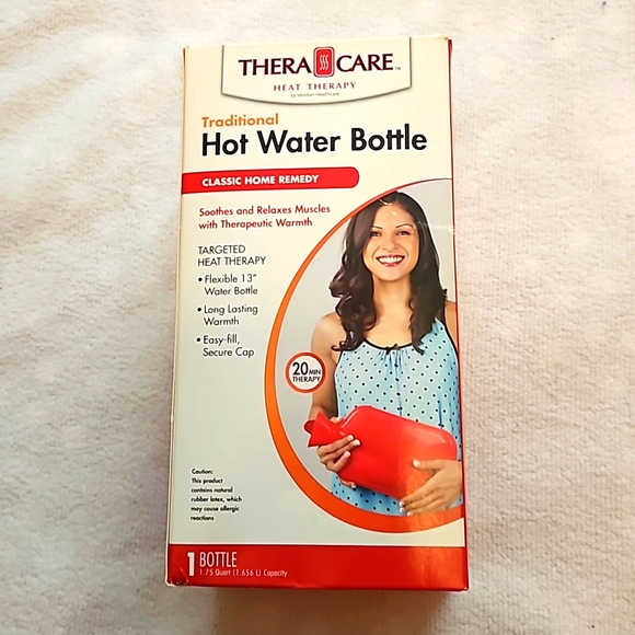 Hot Water Bottle Traditional Rubber Type. New In Box - Picture 1 of 7